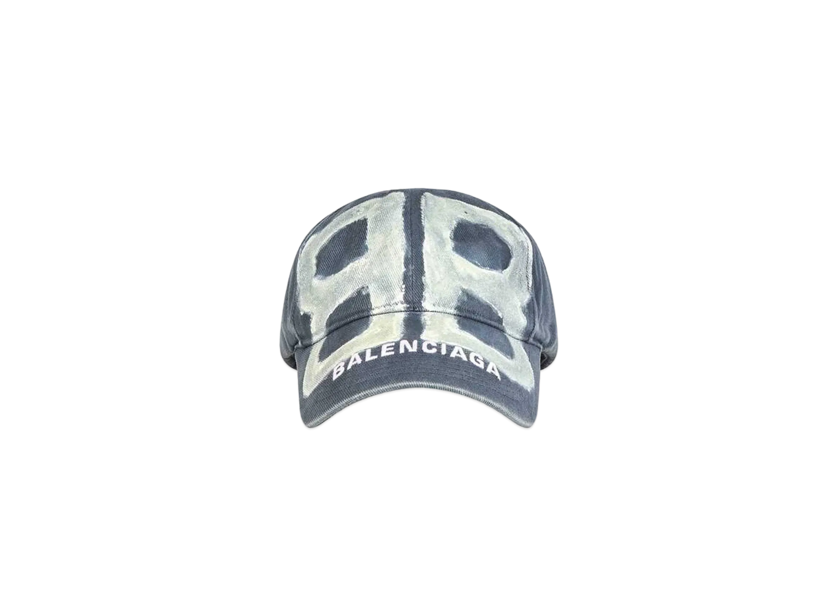 BALENCIAGA BB Sprayed Cap "Dark Grey/White"