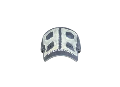 BALENCIAGA BB Sprayed Cap "Dark Grey/White"