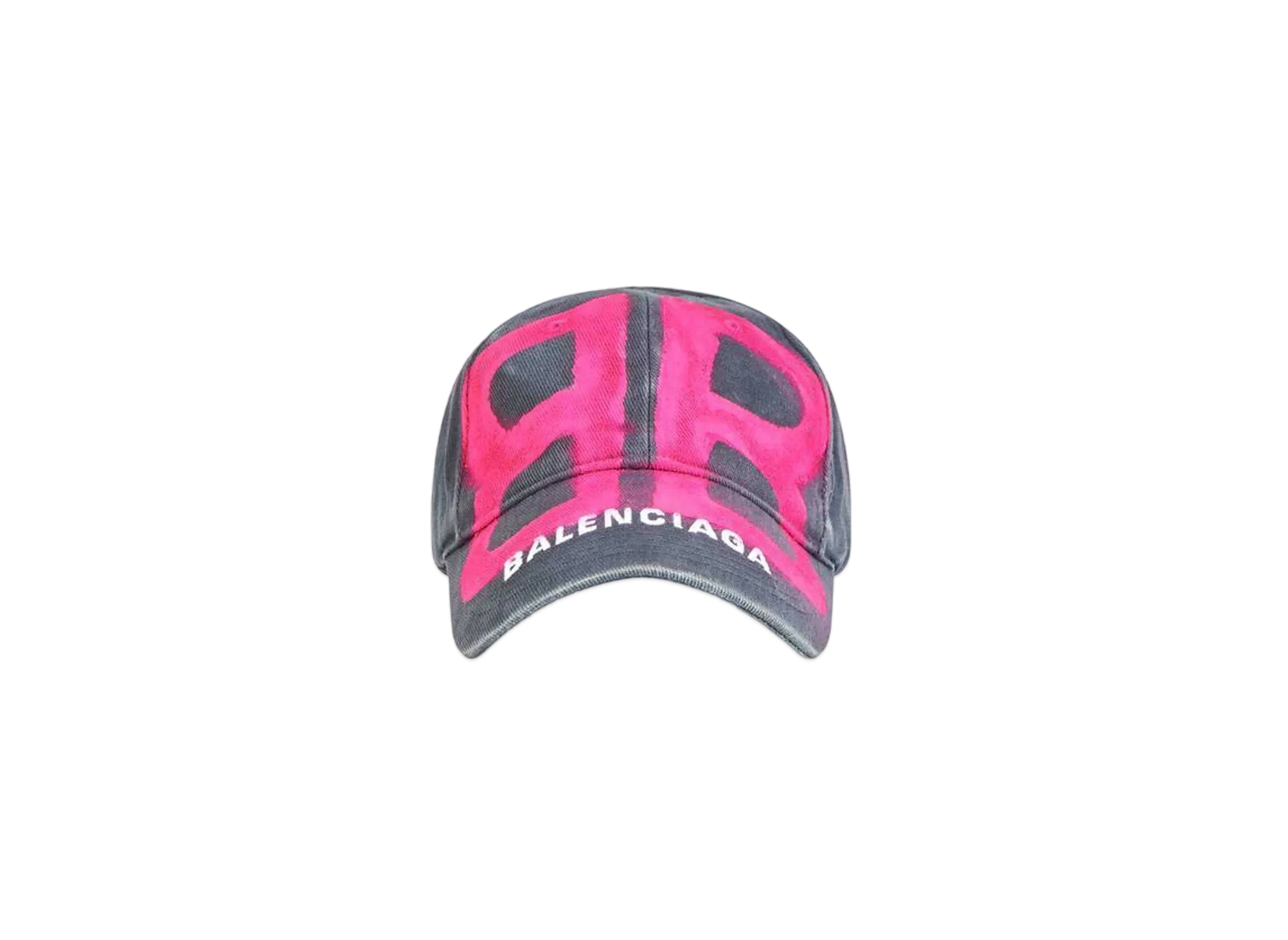 BALENCIAGA BB Sprayed Cap "Dark Grey/Dark Pink"