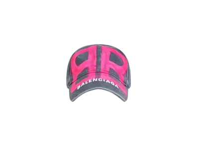 BALENCIAGA BB Sprayed Cap "Dark Grey/Dark Pink"