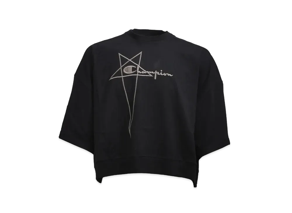 RICK OWENS x Champion Tommy T Cropped "Black"