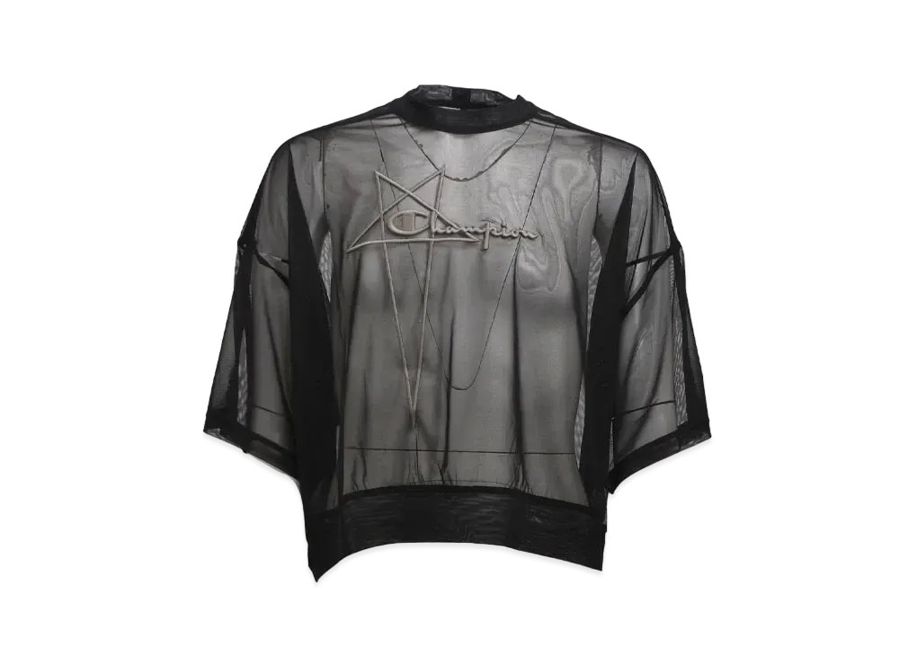 RICK OWENS x Champion Tommy T Cropped "Black"