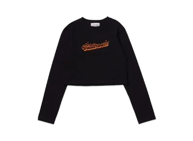 VAULTROOM Women's Sparkle Logo Cropped L/S T-Shirt "Black"