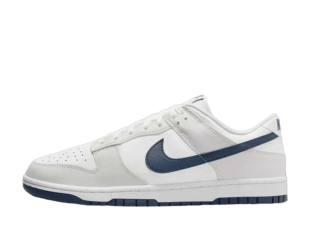 Nike Dunk Low Retro "Summit White/Midnight Navy-Platinum Tint"