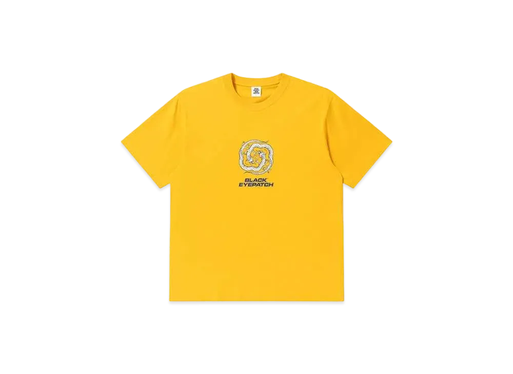 BlackEyePatch Reflective Dragon Swirl Logo Tee "Mustard"