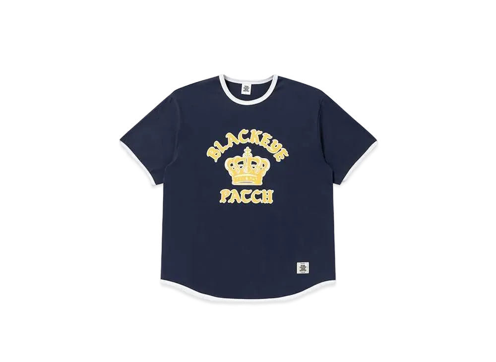 BlackEyePatch Crown Logo Ribbed Tee "Navy"