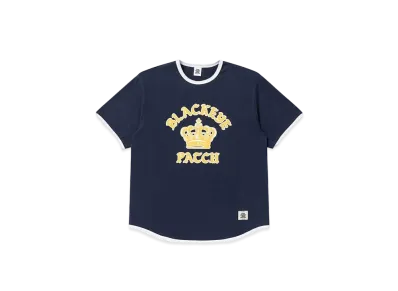 BlackEyePatch Crown Logo Ribbed Tee "Navy"
