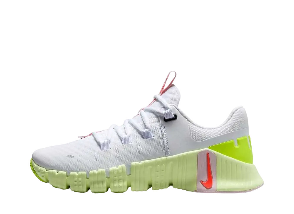 Nike Women's Free Metcon 5 "White/Barely Volt/Pink Foam/Bright Crimson"