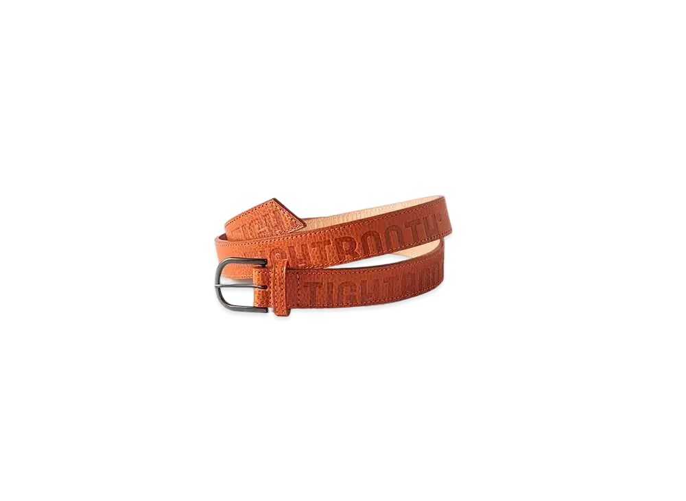 TIGHTBOOTH Leather Logo Belt "Orange"