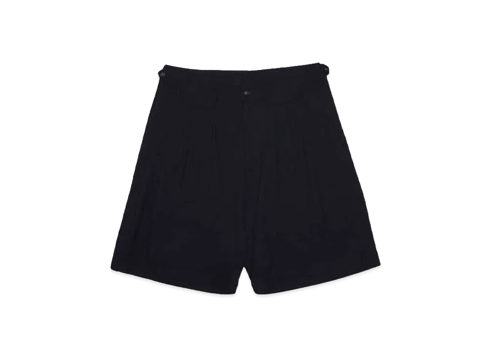 TAUPE SUMMER TWEED 3-TUCK SHORTS "BLACK"