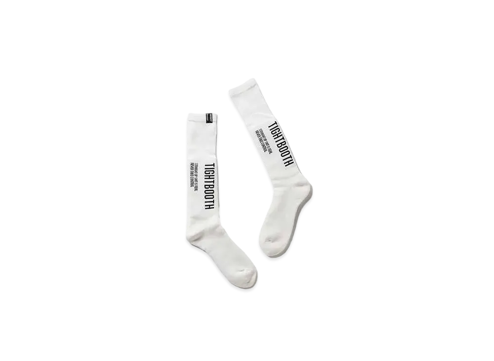TIGHTBOOTH Label Logo High Socks "White"