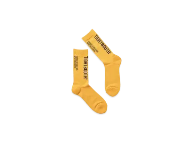 TIGHTBOOTH Label Logo Socks "Yellow"