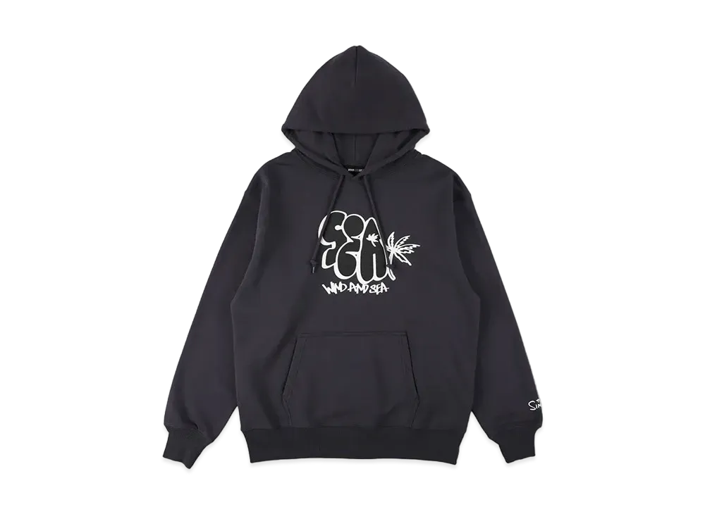 WIND AND SEA THE SIMPSONS / WDS Graffiti Logo Hoodie "Carbon"