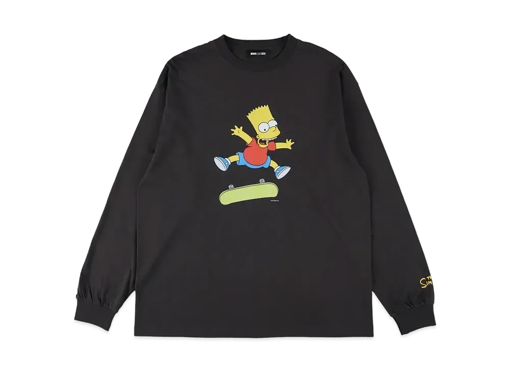 WIND AND SEA THE SIMPSONS / WDS Bart Kickflip L/S Tee "Charcoal"