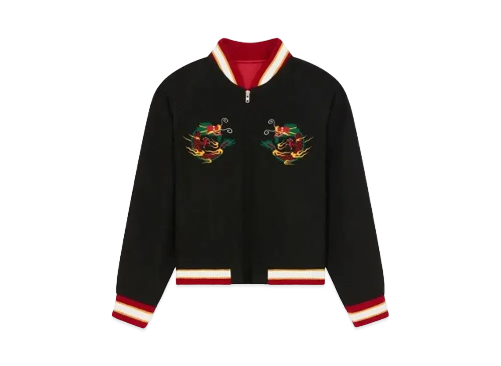 KENZO 'YEAR OF THE DRAGON' Embroidery Souvenir Jacket Unisex "Black"
