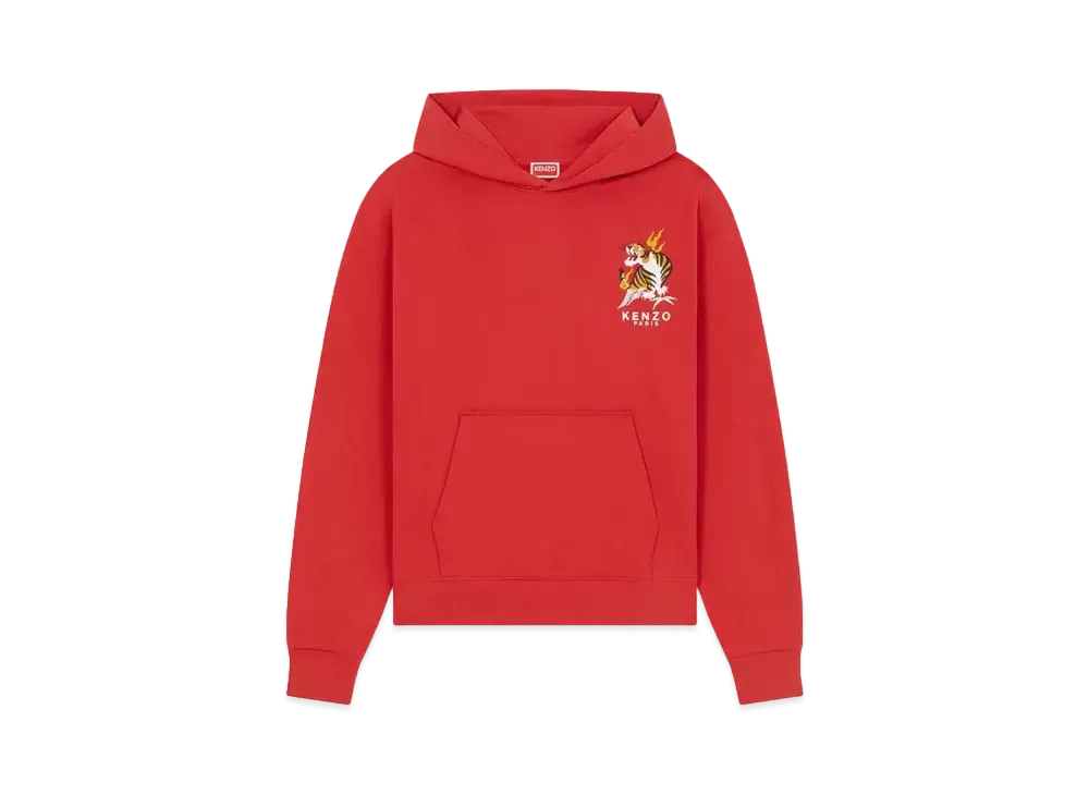 KENZO 'YEAR OF THE DRAGON' Classic Embroidery Hoodie "Cherry"