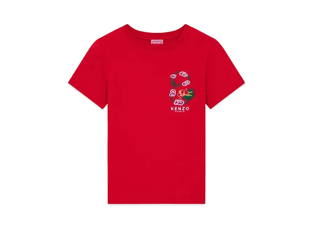 KENZO 'YEAR OF THE DRAGON' Embroidery Classic T-Shirt "Cherry"