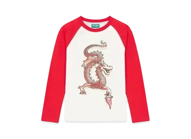 KENZO 'YEAR OF THE DRAGON' Cotton T-shirt "Cream"