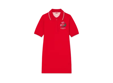 KENZO 'YEAR OF THE DRAGON' Polo Dress "Cherry"