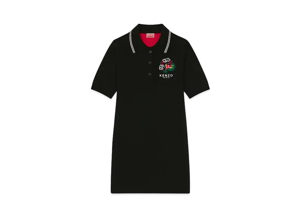 KENZO 'YEAR OF THE DRAGON' Polo Dress "Black"