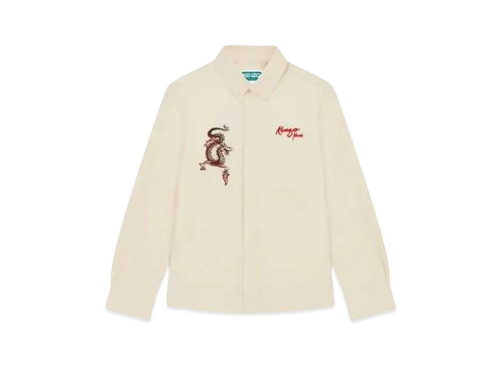 KENZO 'YEAR OF THE DRAGON' Embroidery Shirt "Cream"