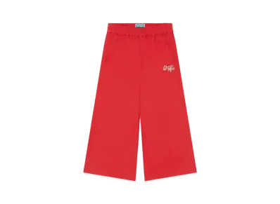 KENZO 'YEAR OF THE DRAGON' Embroidery Cotton Pants "Medium Red"