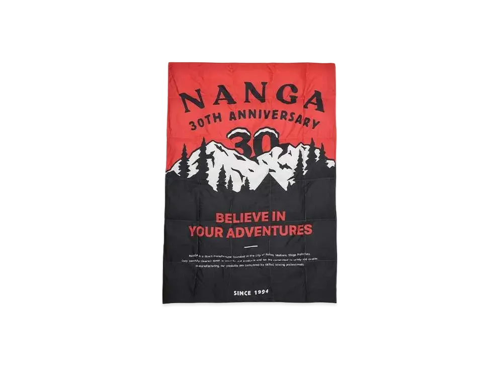 NANGA 30th Anniversary Down Blanket Single #1 "Red/Black"