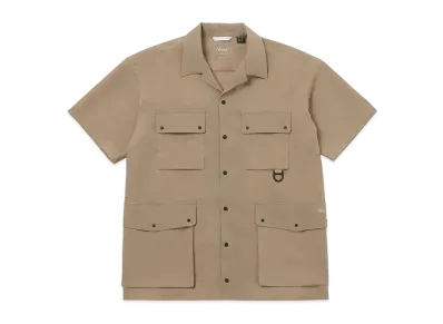 NANGA Dot Air Utility PK Short Sleeve Shirt "Beige"