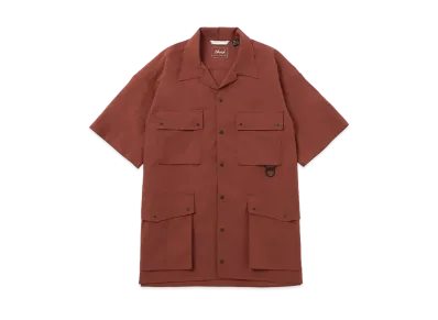 NANGA Dot Air Utility PK Short Sleeve Shirt "Brown"