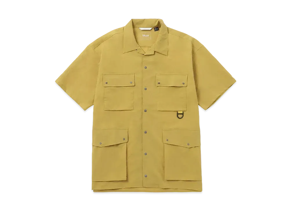NANGA Dot Air Utility PK Short Sleeve Shirt "Mustard"