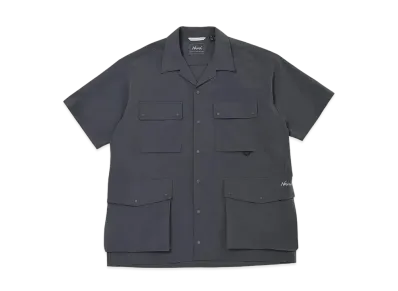 NANGA Dot Air Utility PK Short Sleeve Shirt "Grey"