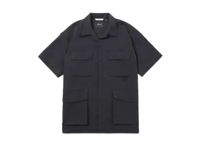 NANGA Dot Air Utility PK Short Sleeve Shirt "Black"