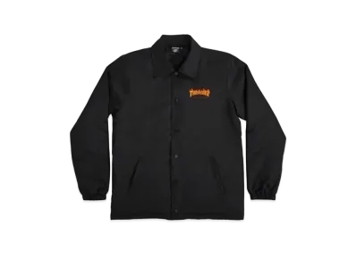 THRASHER x SANTA CRUZ Flame Dot Coach Jacket "Black"