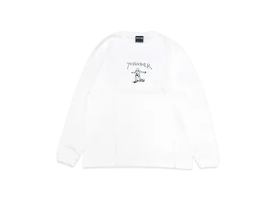 THRASHER Gonz L/S Tee "White / Black"