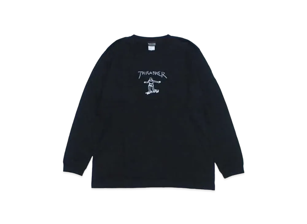 THRASHER Gonz L/S Tee "Black / White"