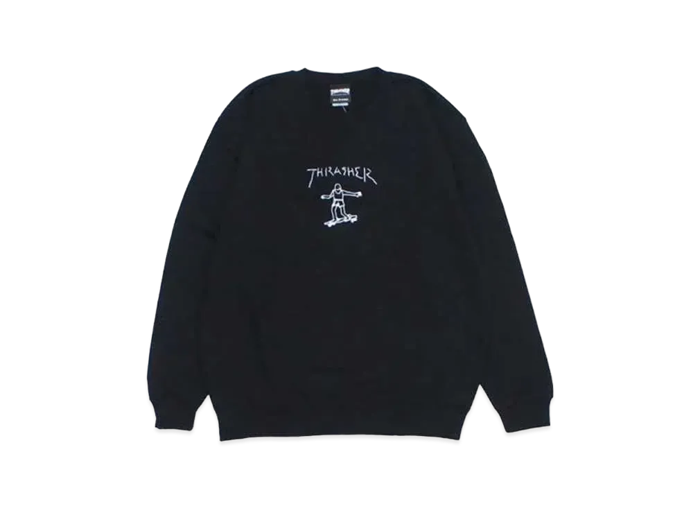 THRASHER Gonz Crew Sweat "Black / White"