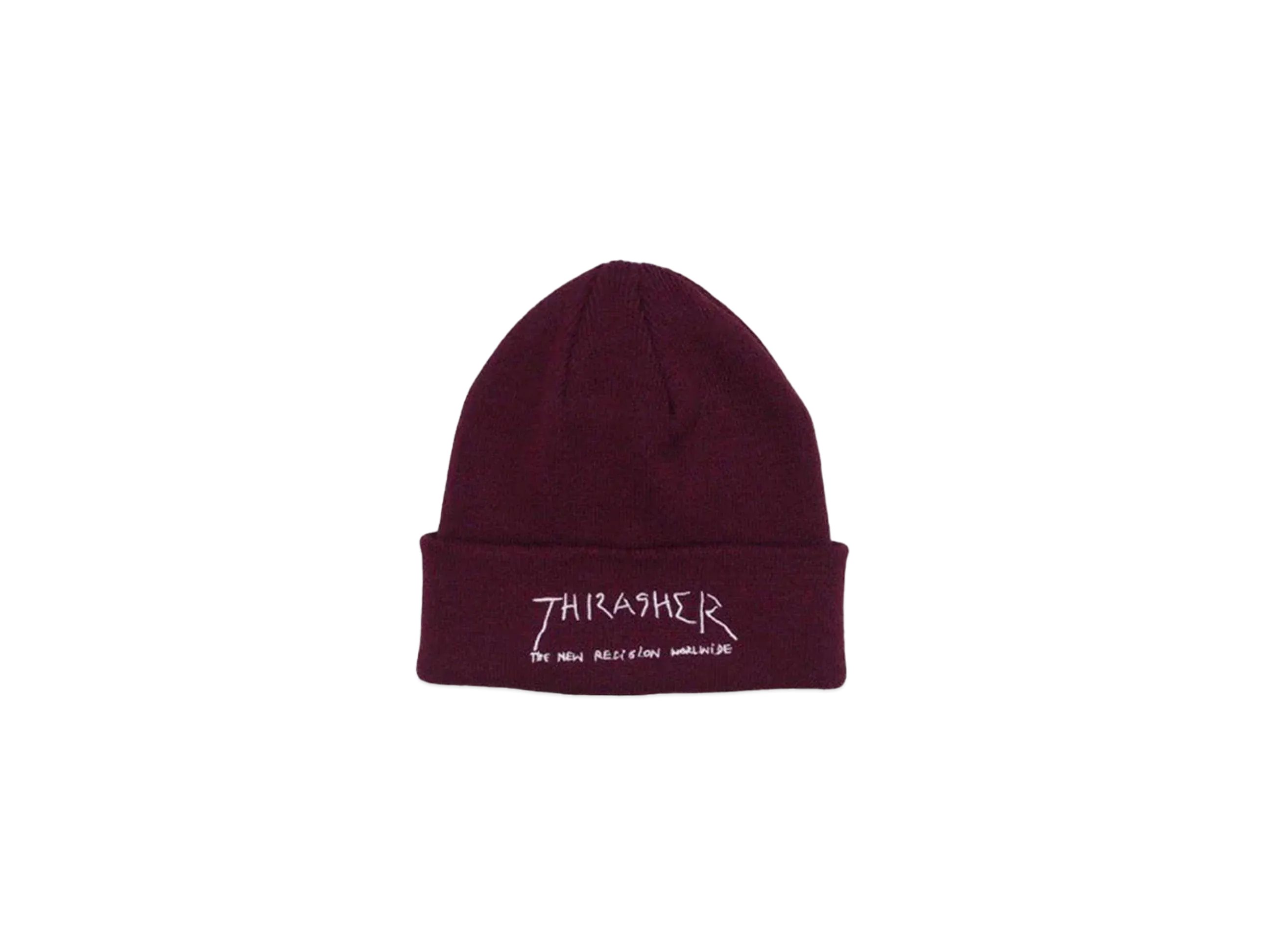 THRASHER Gonz Logo Embroidered Beanie "Burgundy"