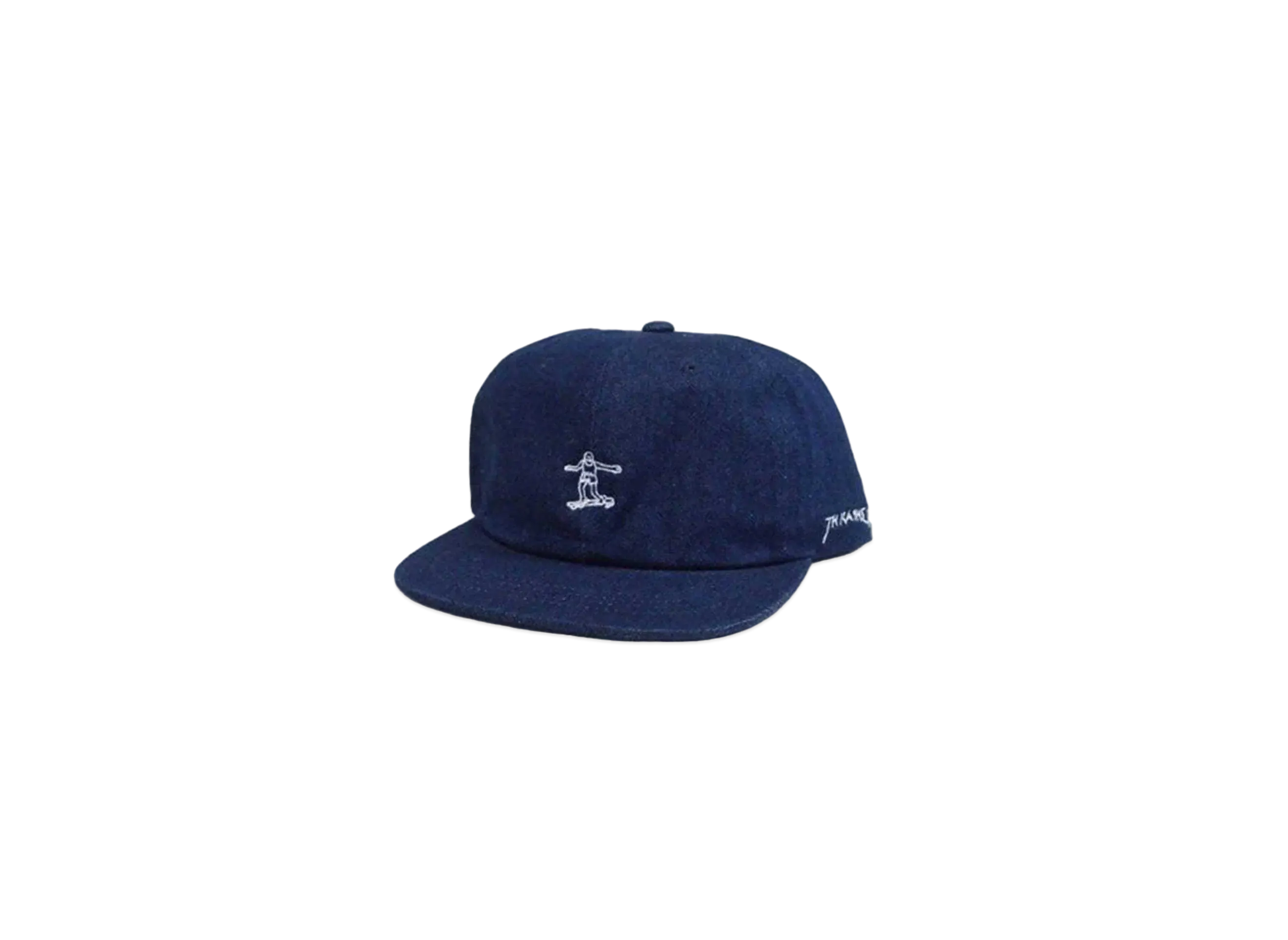 THRASHER Gonz Logo Denim Flat Brim Cap "Indigo"