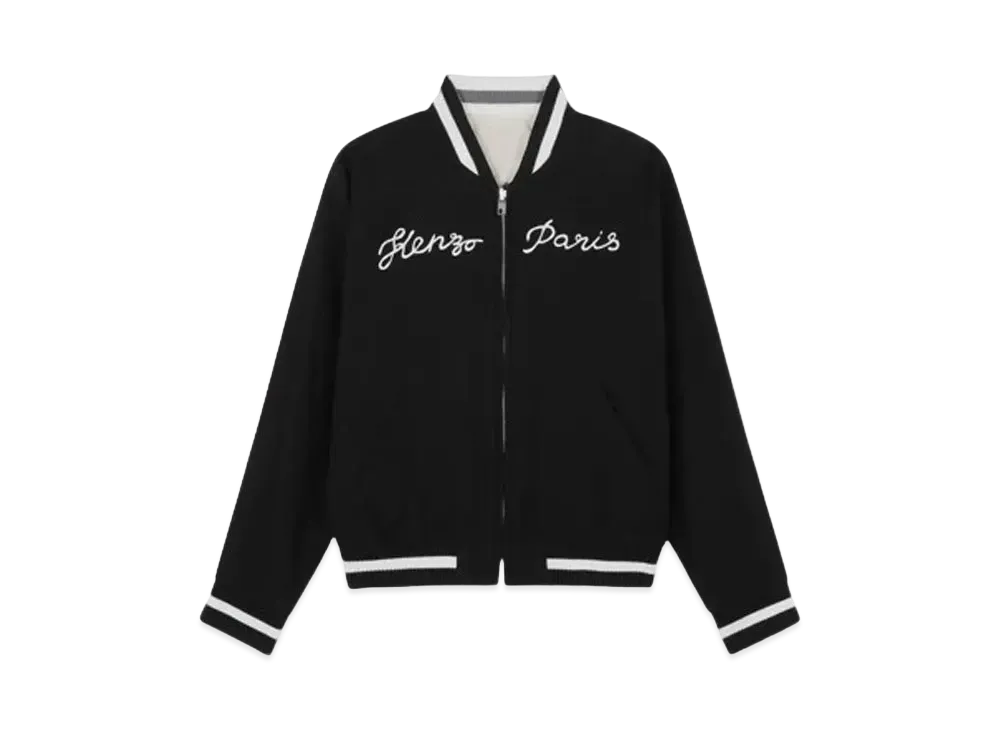 KENZO 'ELEPHANT' Embroidery Souvenir Jacket Unisex "Black"