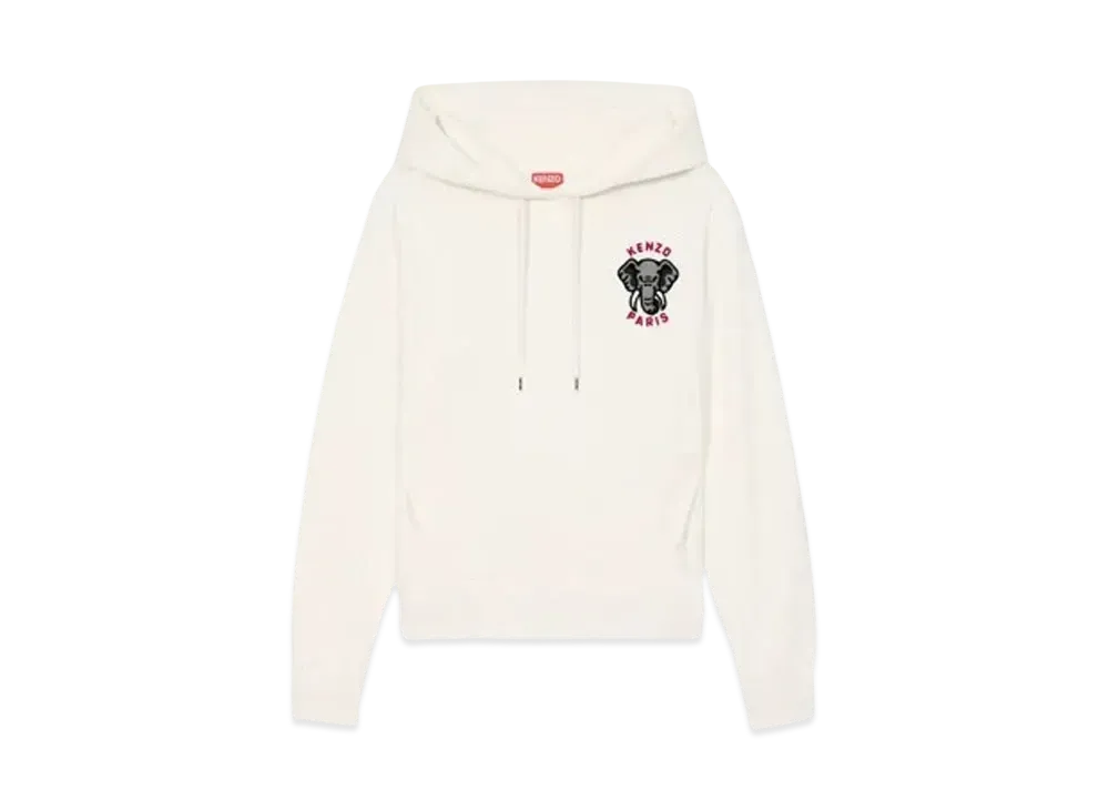 KENZO 'ELEPHANT' Embroidered Sweat "Off White"