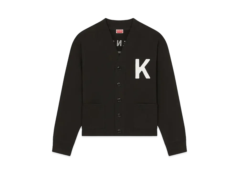 KENZO 'ELEPHANT' Embroidery Cardigan "Black"