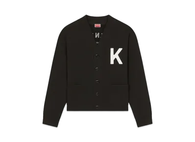 KENZO 'ELEPHANT' Embroidery Cardigan "Black"