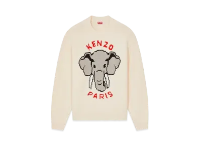 KENZO 'ELEPHANT' Embroidery Jumper "Off White"