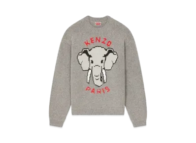 KENZO 'ELEPHANT' Embroidery Jumper "Misty Grey"