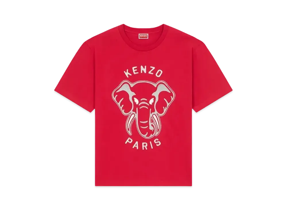 KENZO 'ELEPHANT' Oversize T-Shirt "Cherry"