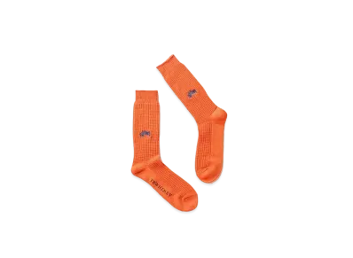TIGHTBOOTH College Waffle Socks "Orange"