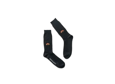 TIGHTBOOTH College Waffle Socks "Black"