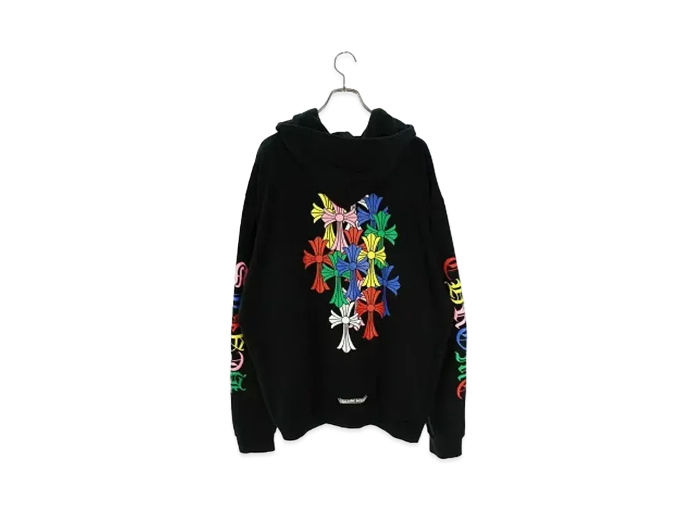 Chrome Hearts Cemetery Cross Pullover Hoodie "Black/Multicolor"