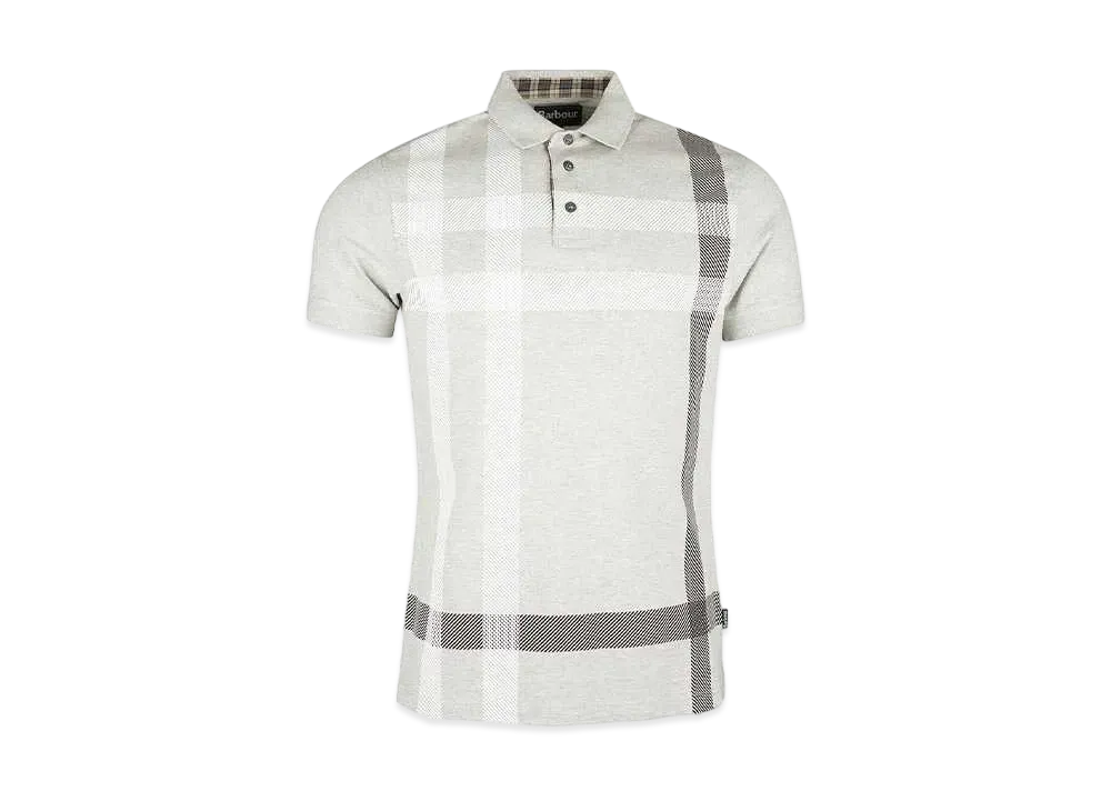 Barbour Blaine Big Tartan Check Polo Shirt "Gray"