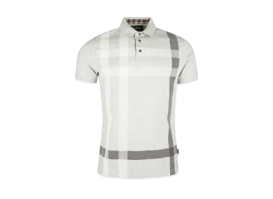 Barbour Blaine Big Tartan Check Polo Shirt "Gray"